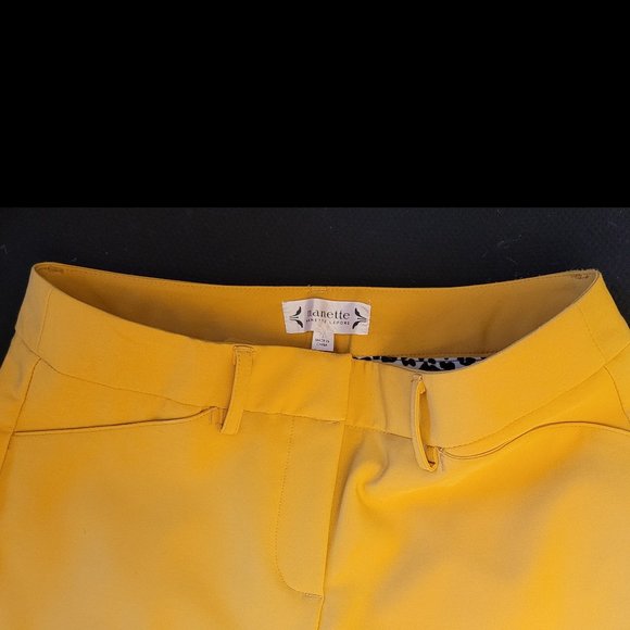 NEW Nanette Lapore Mustard Slim Leg Pants, Size 2 - Picture 6 of 13